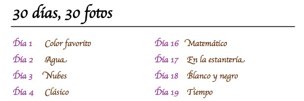 30 días, 30 fotos